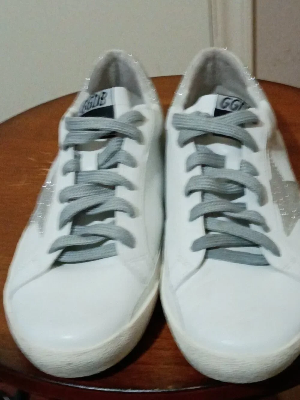 Golden Goose Women's Superstar White Leather Glitter Star Low Top Sneakers 39 - Picture 7 of 15
